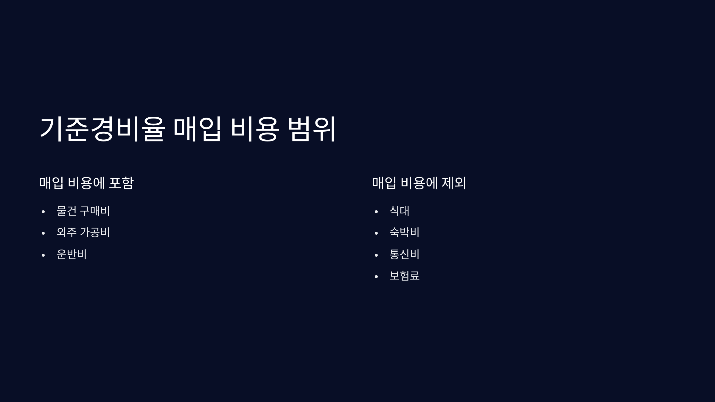 기준경비율-매입비용