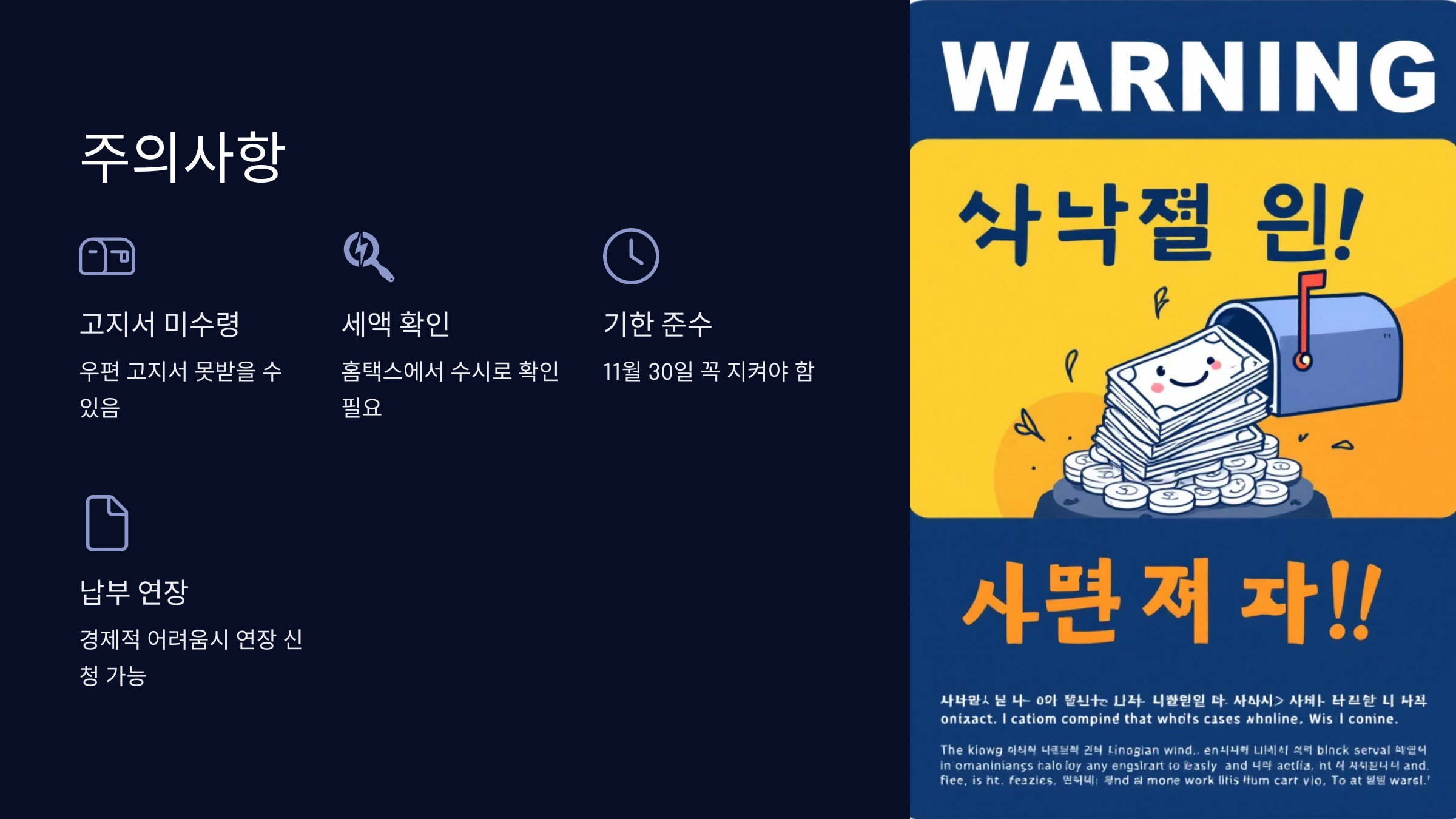 주의사항