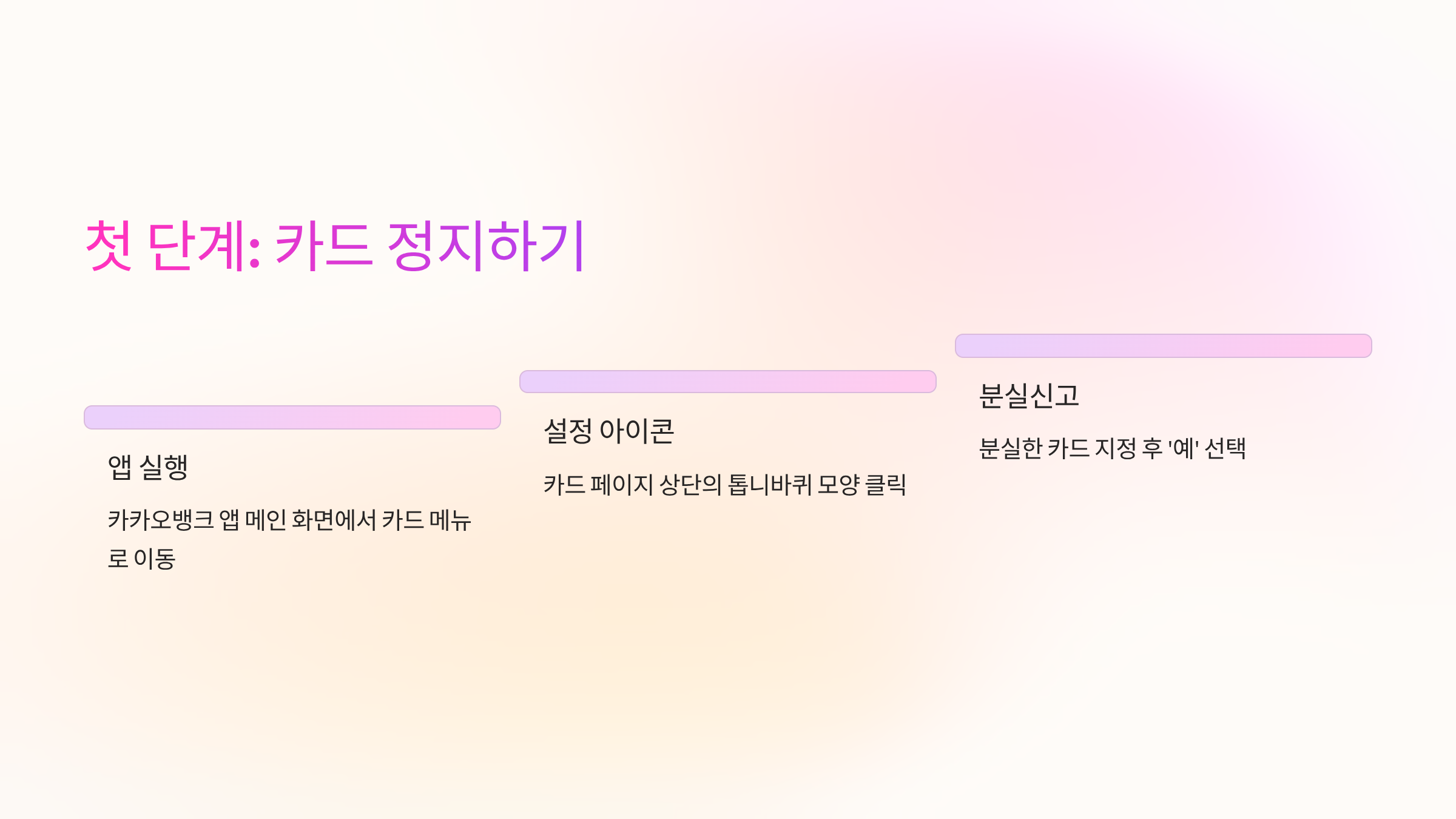 카드정지절차