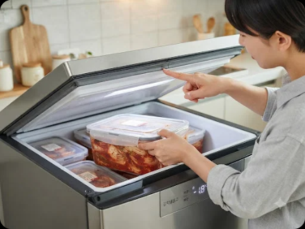 김치냉장고 문이 잘 안 닫힐 때 김치통과 패킹 확인방법