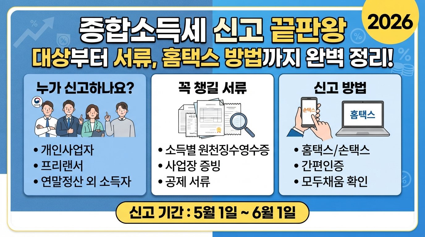 종합소득세신고 하는법과 준비해야 하는 서류는?