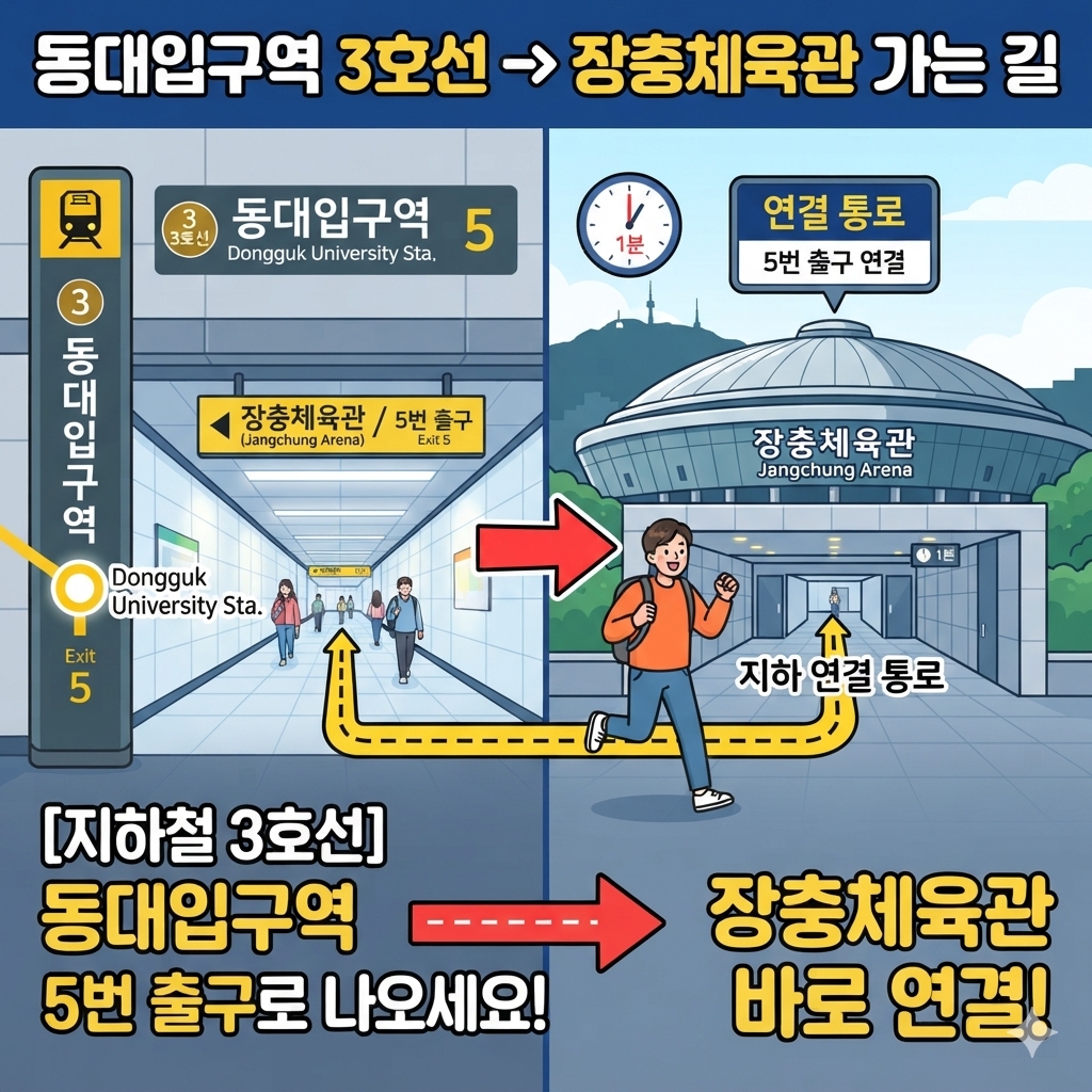 동대입구역에서 장충체육관 어떻게 가나요?